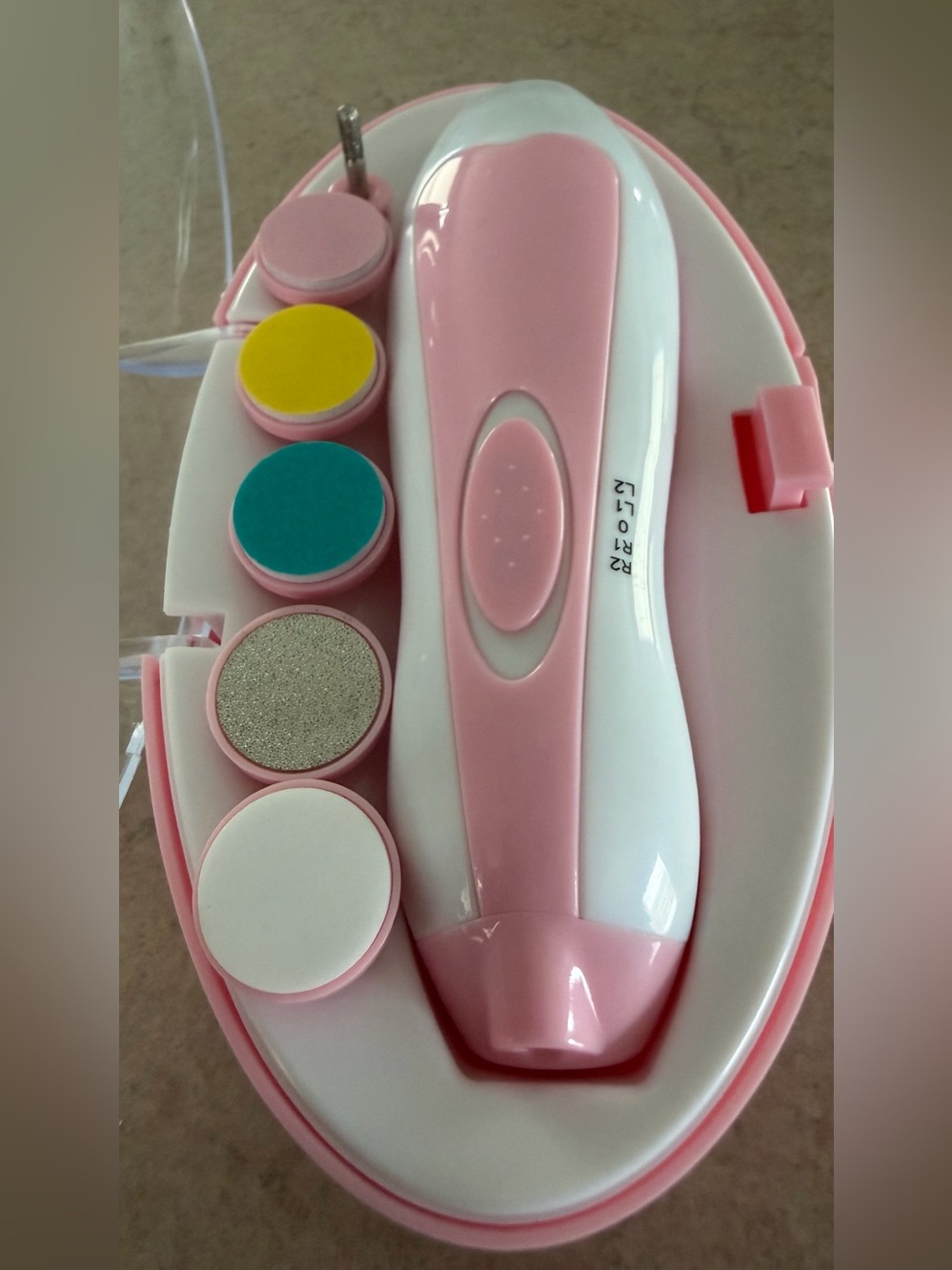 Pink Kids Electric Nail Grooming Kit - Gentle Manicure Set